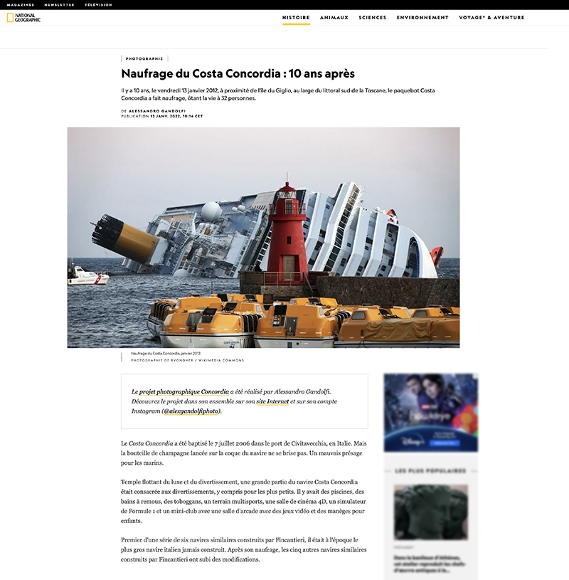Naufrage du Costa Concordia : 10 ans après 1