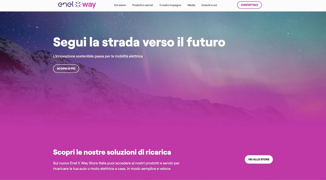 Enel X Way: nuova business line, nuovo sito