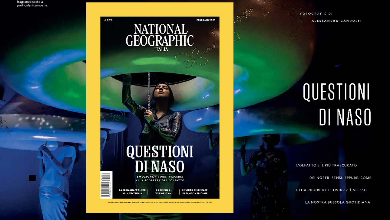 The sense of smell on the cover of National Geographic